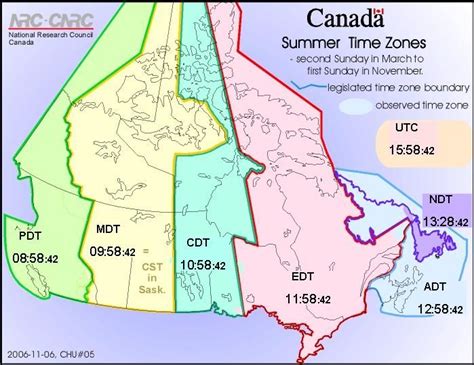 Web clock (Official times across Canada) .